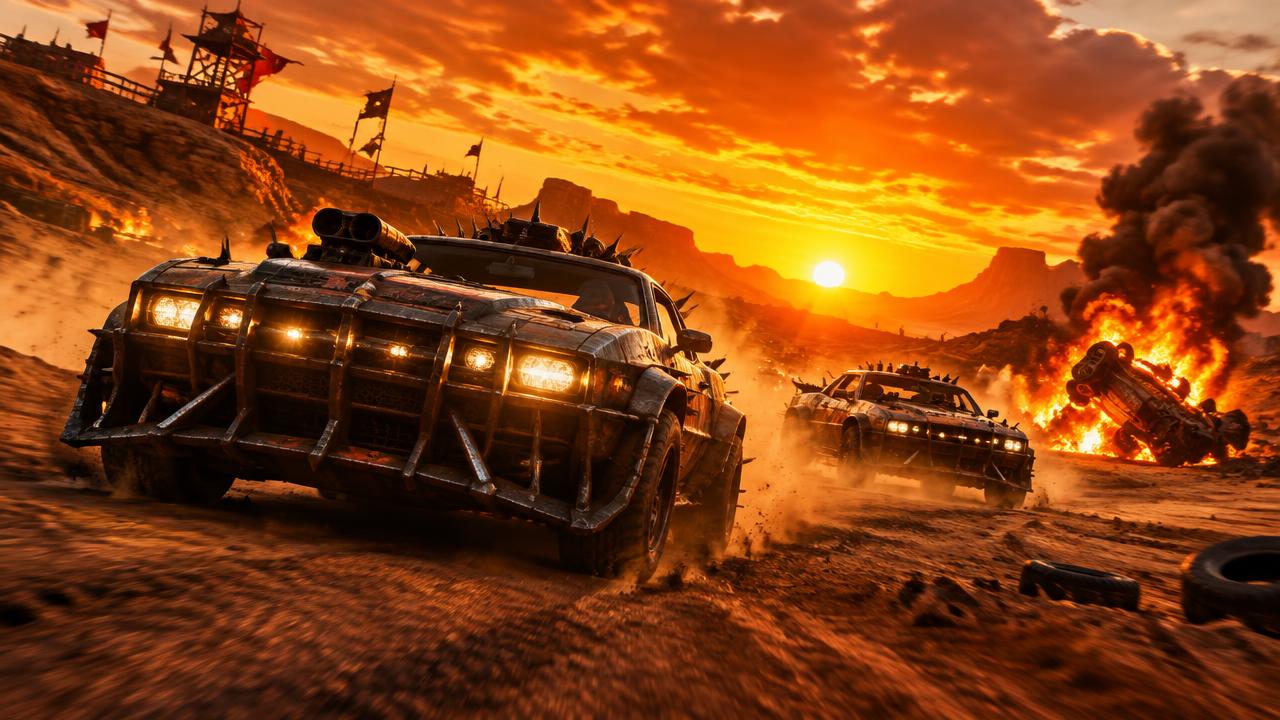 car customization racing game — HyperLeaque track artwork